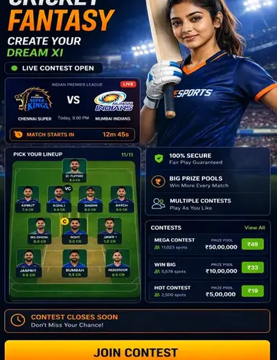 Fastbet (fast bet apk) fantasy cricket & matchday visual 3